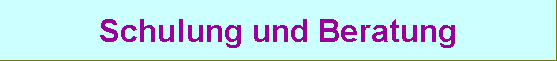 Schulung und Beratung